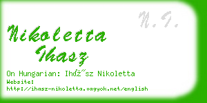 nikoletta ihasz business card